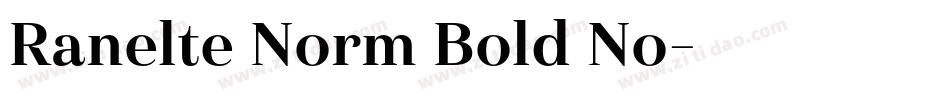 Ranelte Norm Bold No字体转换